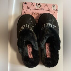 Juicy Couture Black Slippers Size 5/6 NEW Price Is Firm
